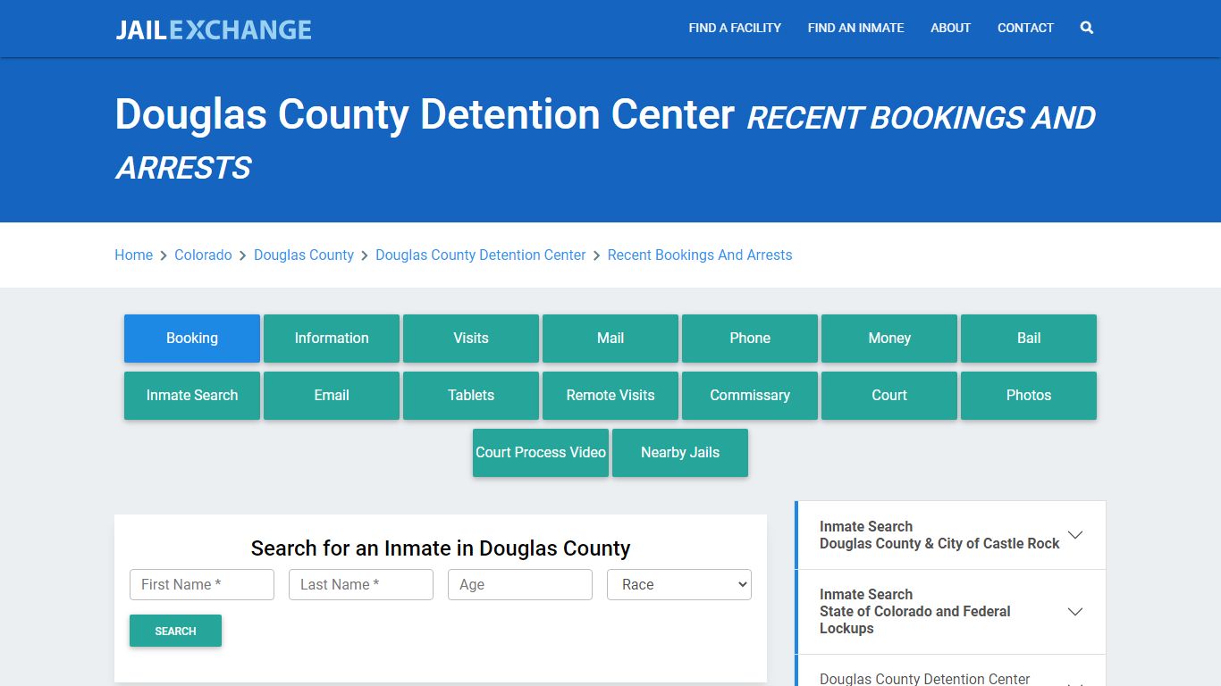 Douglas County Detention Center Recent Bookings And Arrests - Jail Exchange